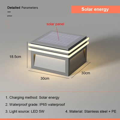 Lampe Solaire Pilier de Portail Étanche - vue 9