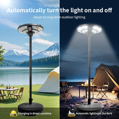 Lampadaire Solaire Extérieur Mobile 692 LED sur Pied pour Terrasse