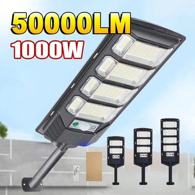Projecteur Solaire LED 1200W Capteur Mouvement Jardin