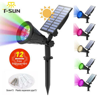 Projecteur Solaire Encastrable au Sol IP65 Paysage Mur Extérieur