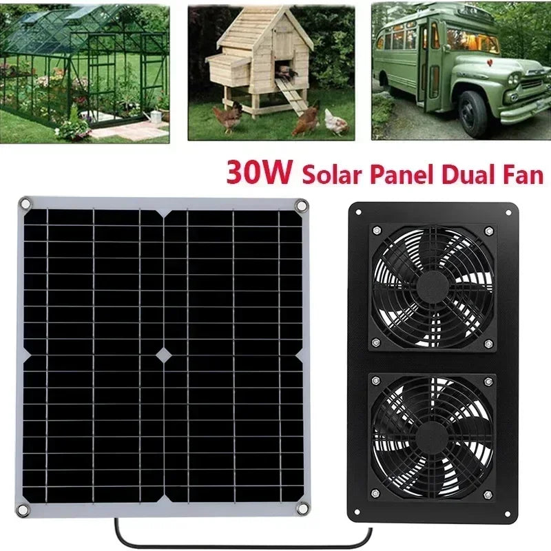 Ventilateur Solaire Extérieur pour Serre et Chenil