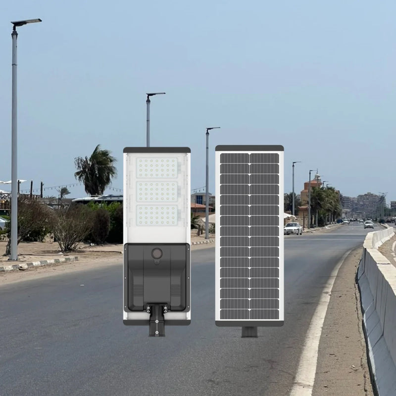 Lampadaire Solaire LED Aluminium Tout-en-Un 40W, Étanche IP66