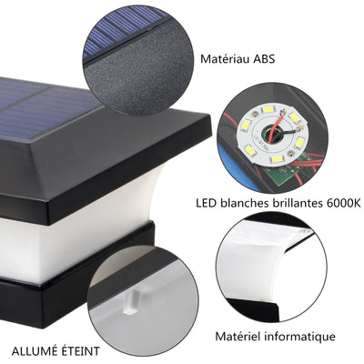 Lampe Solaire Décoration Jardin Étanche IP65 Clôture Mur