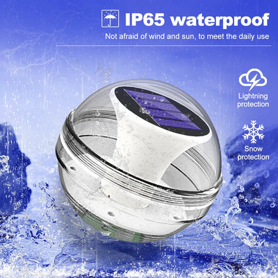 Lampe LED Solaire Flottante RVB IP65 Décoration Piscine Jacuzzi
