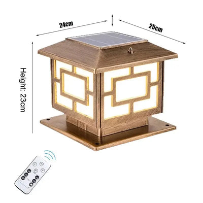Lampe Solaire de Pilier Portail Étanche