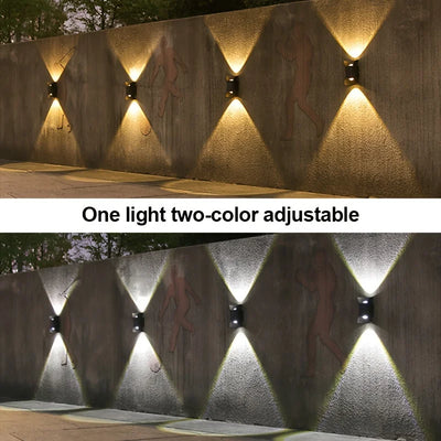Applique Murale Solaire Extérieur Double Faisceau Haut Bas