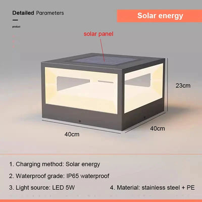 Lampe Solaire de Pilier de Portail Étanche Jardin - vue 10