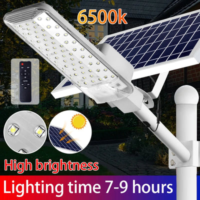 Lampadaire Solaire 6500K Crépuscule Aube Extérieur