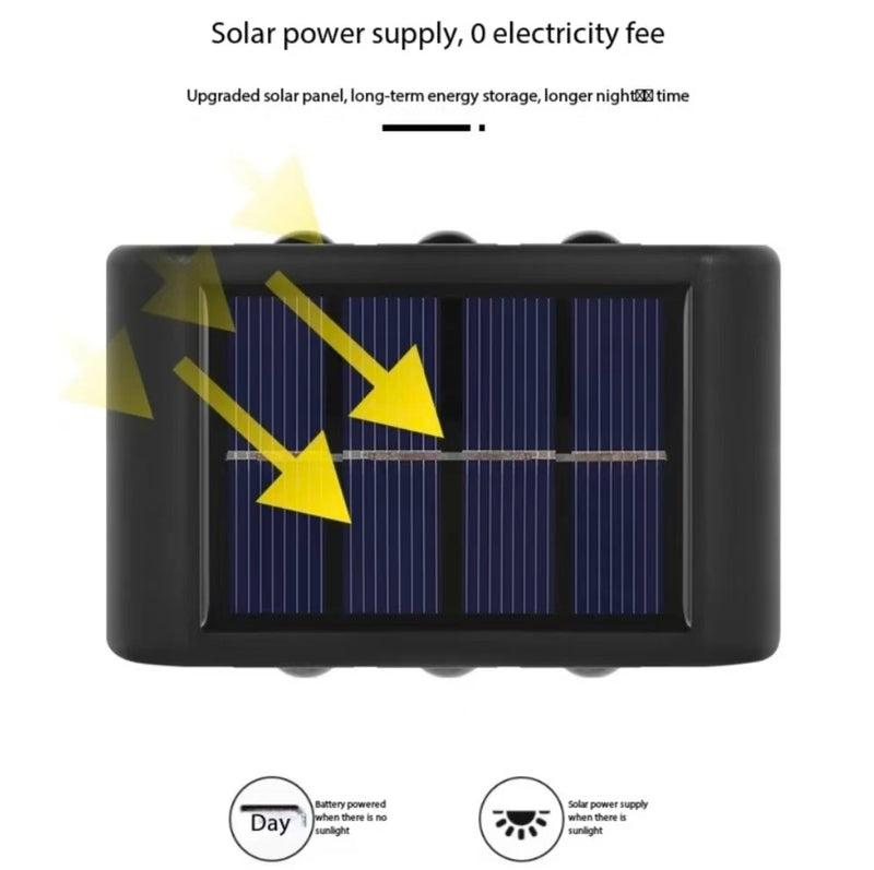 Applique Murale Solaire Extérieur LED Étanche Crépuscule à l'Aube