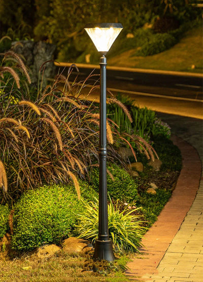 Lampadaire Solaire de Jardin Aluminium Étanche