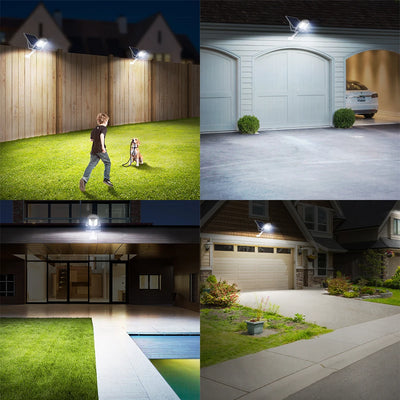 Lampe Solaire de Rue 3000LM Double 180° Détecteur Mouvement