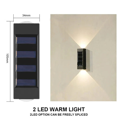 Applique Murale Solaire LED Extérieure Éclairage Haut Bas Jardin