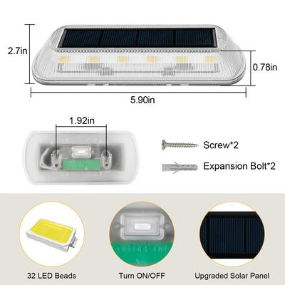 Lampe Solaire Jardin 16 LED Étanche Décorative Extérieur