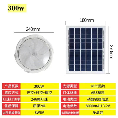 Lampe Solaire Intérieur Plafonnier Chambre Couloir avec Minuterie