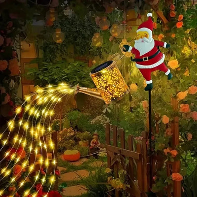 Lanterne Solaire Père Noël Arrosoir Multicolore