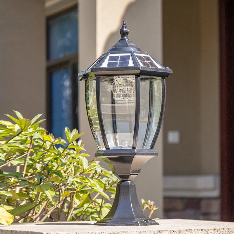 Borne solaire pour pilier et portail LED etanche
