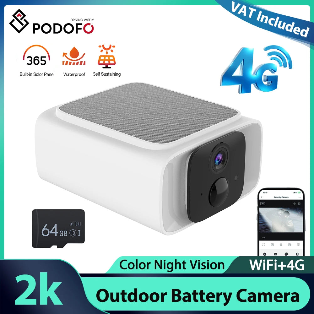 Caméra solaire de surveillance WiFi 4G extérieure