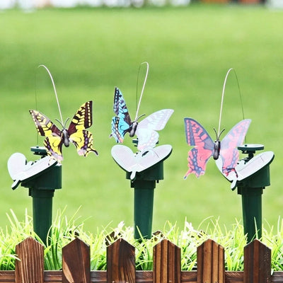 Décoration Solaire Papillons et Oiseaux Volants pour Jardin