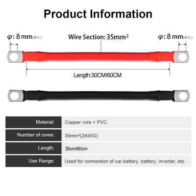 Câble Batterie Solaire 35mm² Cosse M10 - vue 4