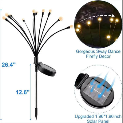 Piquet Solaire de Jardin LED Luciole pour Pelouse