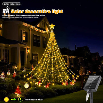 Guirlande Solaire 2 à 3 m 8 Modes Étanche Noël et Halloween