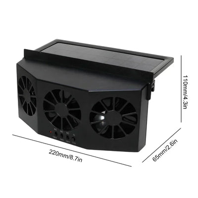Ventilateur Solaire de Voiture 3 Têtes