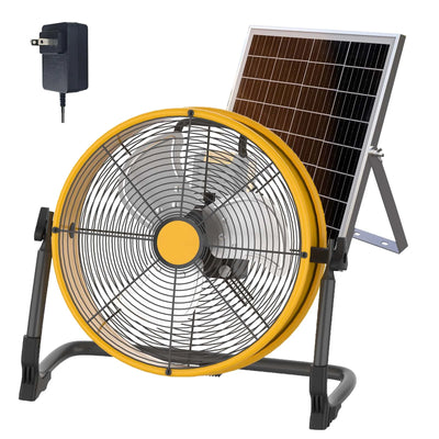 Ventilateur Solaire Portable Rechargeable 30 cm