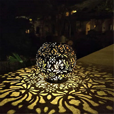 Projecteur Solaire Décoratif en Fer Ajouré