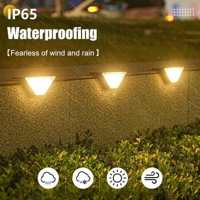 Lampe Solaire d'Escalier 16+6 LED, Étanche IP65