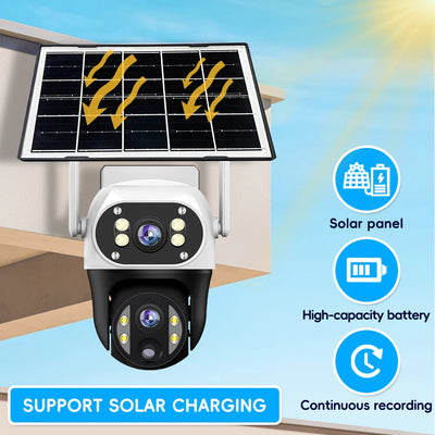 Panneau solaire intégré de la caméra 4K 4G