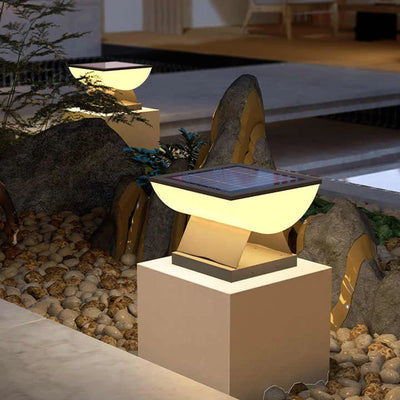 Lampe Solaire de Pilier Inox Extérieure Étanche - vue 4