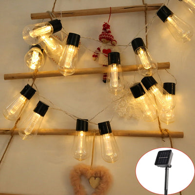 Guirlande Solaire LED Fée Ampoules Étanche Jardin Noël