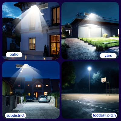 Lampadaire Solaire 6500W 15000mAh Capteur Crépusculaire
