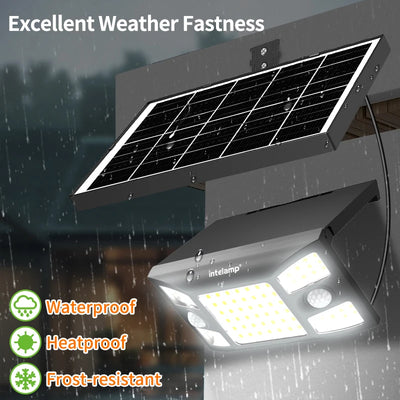 Lampe Solaire 4000mAh Longue Durée Double Capteur Mouvement