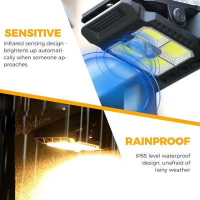 Lampe Solaire Extérieur à Clip Détecteur de Mouvement Puissante