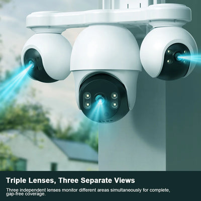 Caméra de Surveillance Solaire 3 Objectifs 4G - vue 2