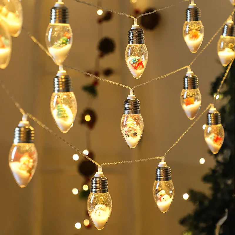 Guirlande Solaire Sapin de Noël 5 m 20 Ampoules Étanche