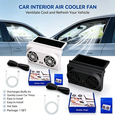 Ventilateur Solaire Portable d'Échappement pour Voiture