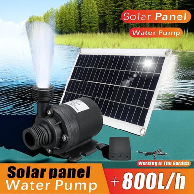 Pompe Solaire Submersible 800 L/h 500W 12V Bassin Fontaine