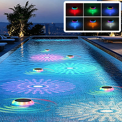 Lampe Solaire Piscine Flottante LED 5050 RGBWC Étanche