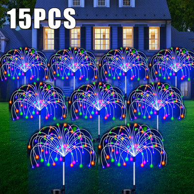 Lampe Solaire Décorative Jardin Effet Feu d'Artifice