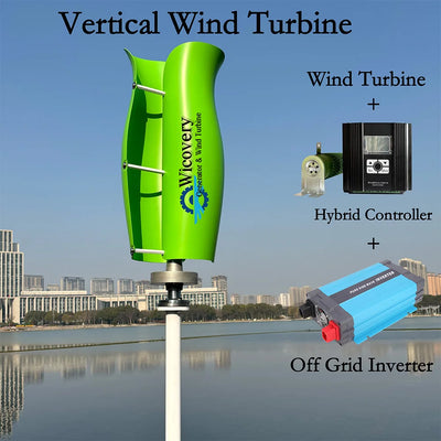 Éolienne Verticale 5000W à 10 kW 12V 24V 48V Kit Complet