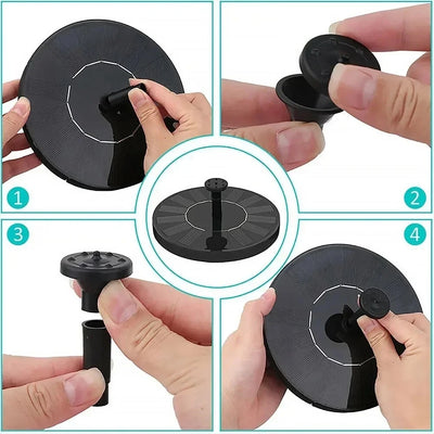 Fontaine Solaire Flottante 16 cm à 8 Buses pour Jardin