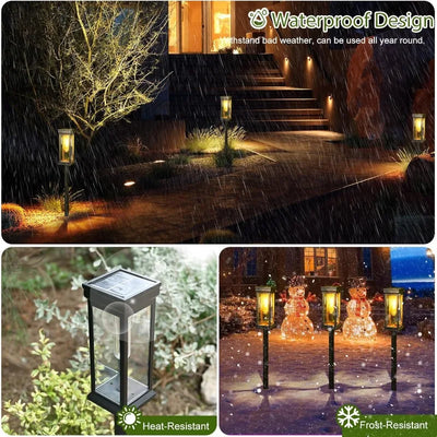 Piquets Solaires Jardin Détachables Lot Panneau Intégré IP65