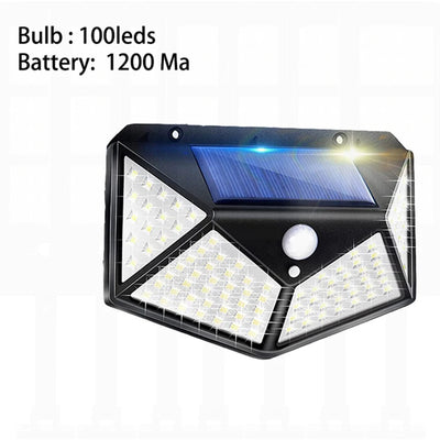 Lampe Solaire de Rue Murale LED Détecteur Mouvement 3 Modes
