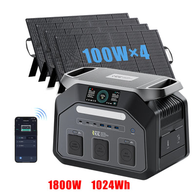Station Électrique Portable Solaire IEE P1800 1800W 1024Wh