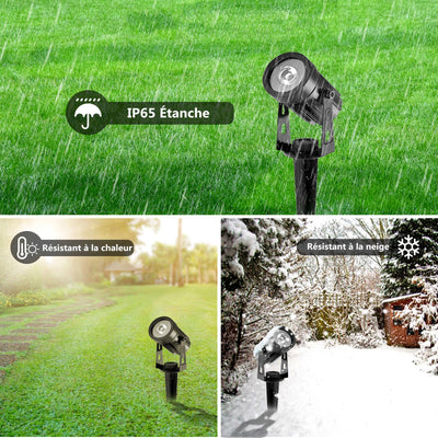 Projecteur Solaire LED Aluminium IP65 Paysage Jardin Extérieur