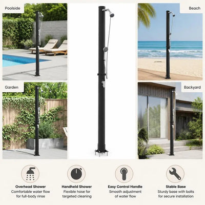 Douche Solaire de Jardin 35 L Aluminium avec Douchette