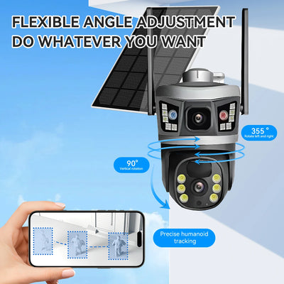 Caméra de Surveillance Solaire 4G Double Objectif - vue 3