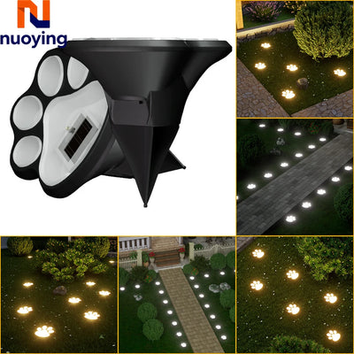 Lampe solaire patte blanc chaud pour extérieur